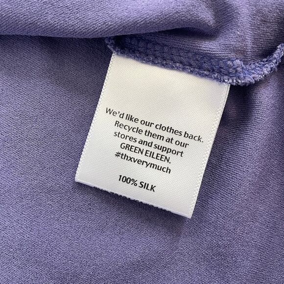 Eileen Fisher Woman Silk Sleeveless Tank Purple - Plus Size: 3X - Picture 6 of 7